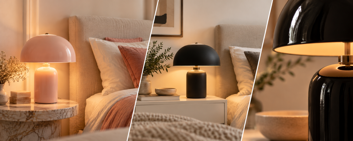 Lampe de chevet rose ou noire : deux ambiances, un seul choix à faire